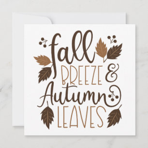 Carte Automne Breeze Feuilles d'automne