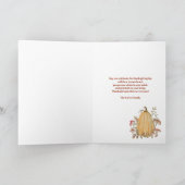 Carte Automne Citrouille Bon thanksgiving Floral  (Intérieur)