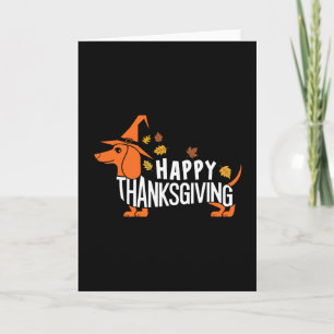 Carte Automne Citrouille Chute Dachshund Action de grâce