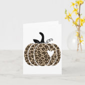 Carte Automne Citrouille mignon Thanksgiving Automne Leo (Fleur jaune)