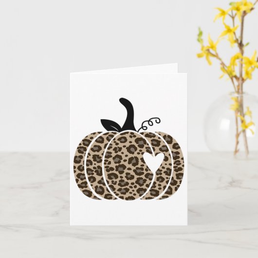 Carte Automne Citrouille mignon Thanksgiving Automne Leo (Fleur jaune)