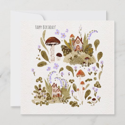 Carte Automne dans l'aquarelle des bois (Devant)