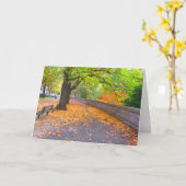 CARTE AUTOMNE DANS RIVERSIDE PARK (Fleur jaune)