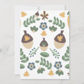 Carte Automne Festival Floral verdure Feuille Acorns (Dos)