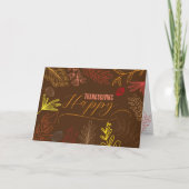 Carte Automne Feuilles Branches et Berries Thanksgiving (Devant)