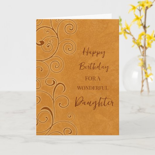 Carte Automne Filles Fille Anniversaire (Fleur jaune)