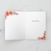 Carte Automne Floral photo personnalisée Anniversaire (Intérieur)