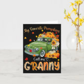 Carte Automne Halloween Automne Mon Citrouille préféré A (Fleur jaune)