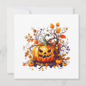 Carte automne Halloween drôle citrouille (Dos)