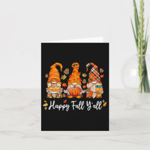 Carte Automne Happy Fall Yall Gnome Citrouille Camion Au