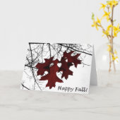 Carte Automne heureux ! (Fleur jaune)