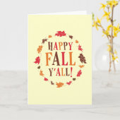 Carte Automne heureux vous (Fleur jaune)