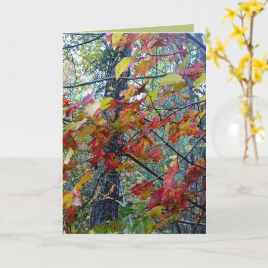 Carte Automne incarné (Fleur jaune)