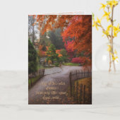 Carte Automne Joyeux anniversaire Couleurs de l'automne (Fleur jaune)