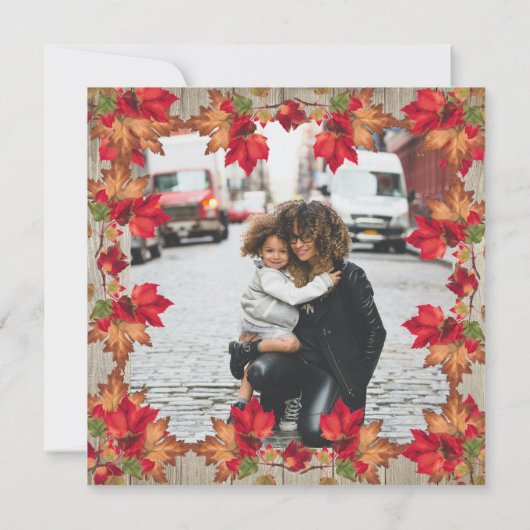 Carte Automne Orange Citrouilles Automne Feuilles (Dos)