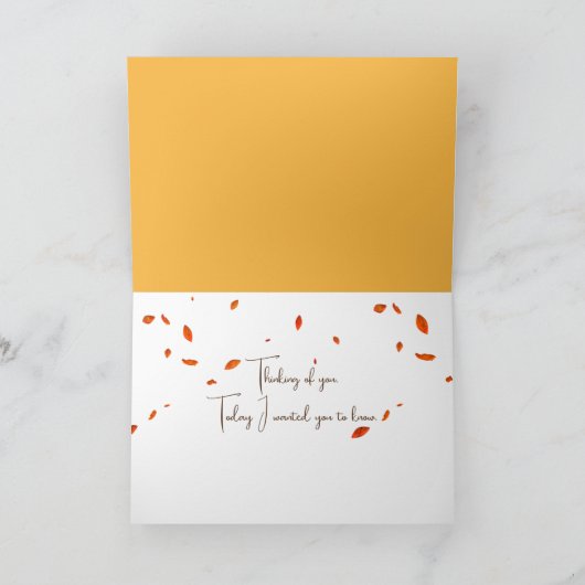 Carte Automne Penser À Vous (Intérieur)