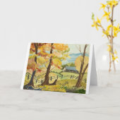 Carte Automne sur la ferme (Fleur jaune)