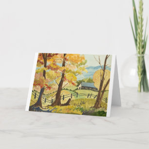 Carte Automne sur la ferme