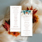 Carte Automne Turquoise Burnt Orange Chic Mariage de aut