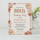 Carte Automne vintage Foliing Fête d'anniversaire (Debout devant)