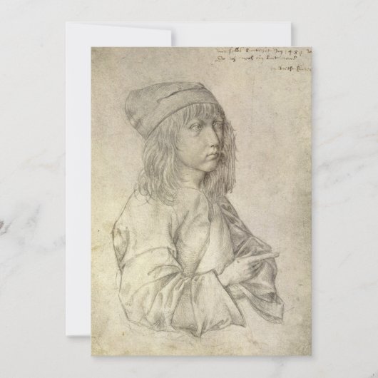 Carte Autoportrait à 13 ans par Albrecht Durer (Devant)