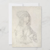 Carte Autoportrait à 13 ans par Albrecht Durer (Dos)