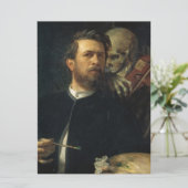 Carte Autoportrait avec la Mort jouant du violon (de Böc (Debout devant)