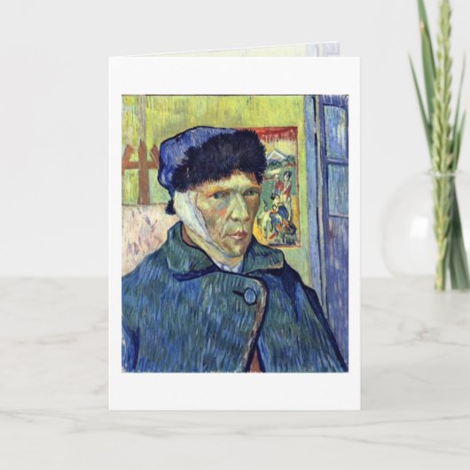 Carte Autoportrait avec l'oreille coupée par Vincent van (Devant)