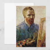 Carte Autoportrait de Van Gogh devant son chevalet (Devant / Derrière)