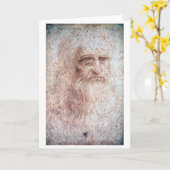 Carte Autoportrait, Léonard de Vinci (Fleur jaune)