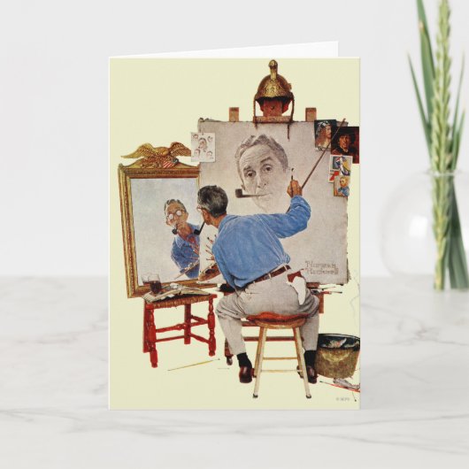 Carte Autoportrait triple (Devant)