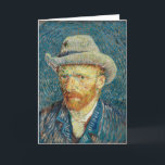 Carte Autoportrait | Vincent van Gogh<br><div class="desc">Self-Portrait with Grey Felt Casquette (1887) de l'artiste post-impressionniste néerlandais Vincent Van Gogh. Van Gogh s'est souvent utilisé comme modèle pour pratiquer la peinture artistique. Il est clair qu'il avait étudié la technique du pointillisme, mais ses coups de pinceau ne sont pas systématiques et il a appliqué les marques de...</div>