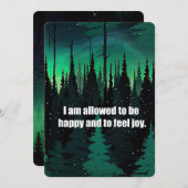 Carte Autorisé À Être Heureux (Devant / Derrière)