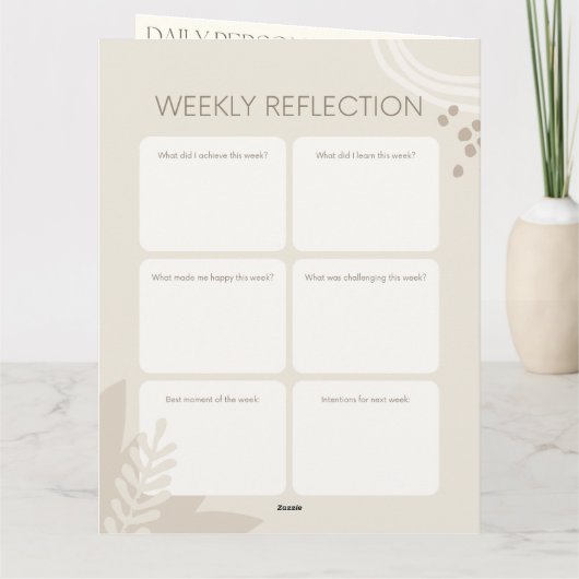 Carte Autosoin + Planificateur quotidien + Suivi d'écono (Dos)