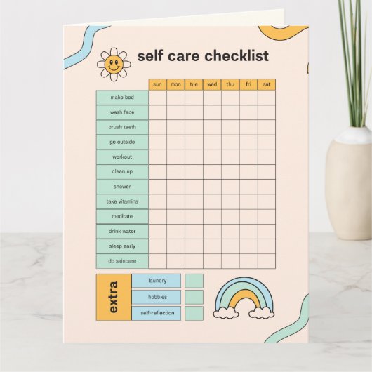 Carte Autosoin + Planificateur quotidien + Suivi d'écono (Devant)