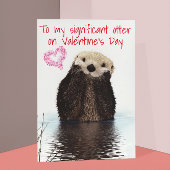Carte Autre valentine's Day Otter Cute
