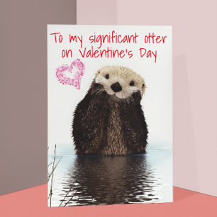 Carte Autre valentine's Day Otter Cute