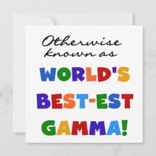Carte Autrement connu comme le meilleur cadeau Gamma