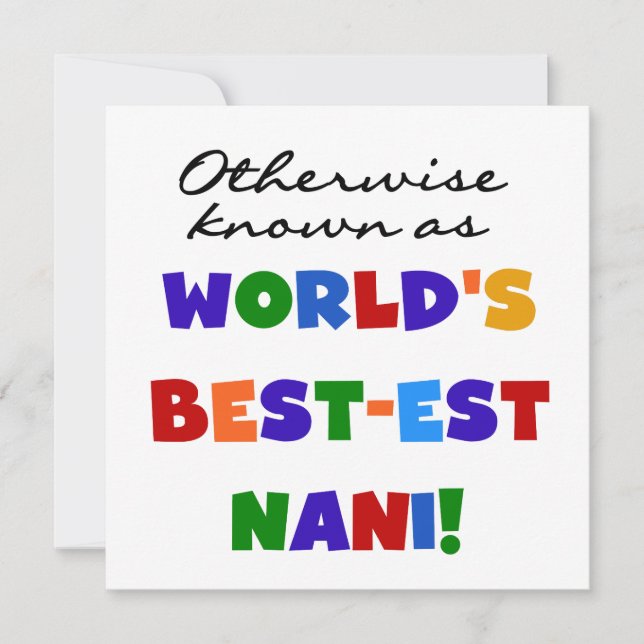 Carte Autres sous le nom de Meilleurs T-shirts Nani et G (Devant)