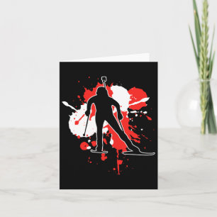 Carte Autriche Drapeau Biathlonist - Biathlon autrichien