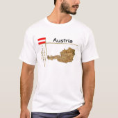 Carte Autriche + Drapeau + Titre T-shirt (Devant)