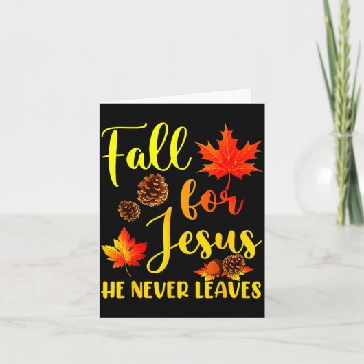 Carte Autumn Christian Thanksgiving Fall For Jesus He Ne (Devant)