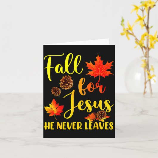 Carte Autumn Christian Thanksgiving Fall For Jesus He Ne (Fleur jaune)