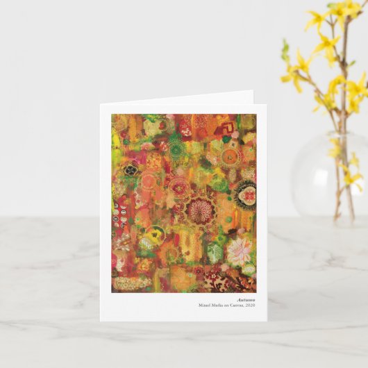 Carte Autumn Folded Note Card (Fleur jaune)