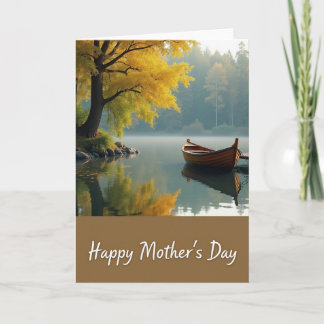 Carte Autumn Lake Mothers Day Scene Card