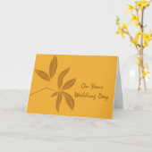 Carte Autumn Leaves Blended Family Wedding (Fleur jaune)