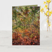 Carte Autumn Pine Needles  (Fleur jaune)