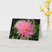 Carte aux Dahlias Roses (Fleur jaune)