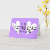 Carte Aux Deux Meilleurs Pères Du Monde (Fleur jaune)