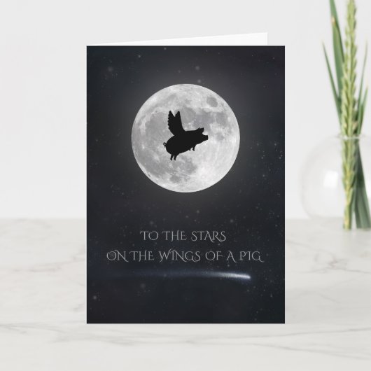 Carte Aux Étoiles Sur Les Ailes D'Un Cochon (Devant)